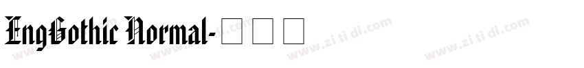 EngGothic Normal字体转换